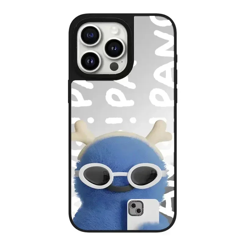 

Macaron Colored Doll Cute Mirror Magnetic Phone Case Cover for IPhone 12 13 14 15 16 17 Pro Max Case for IPhone 17 Pro Max