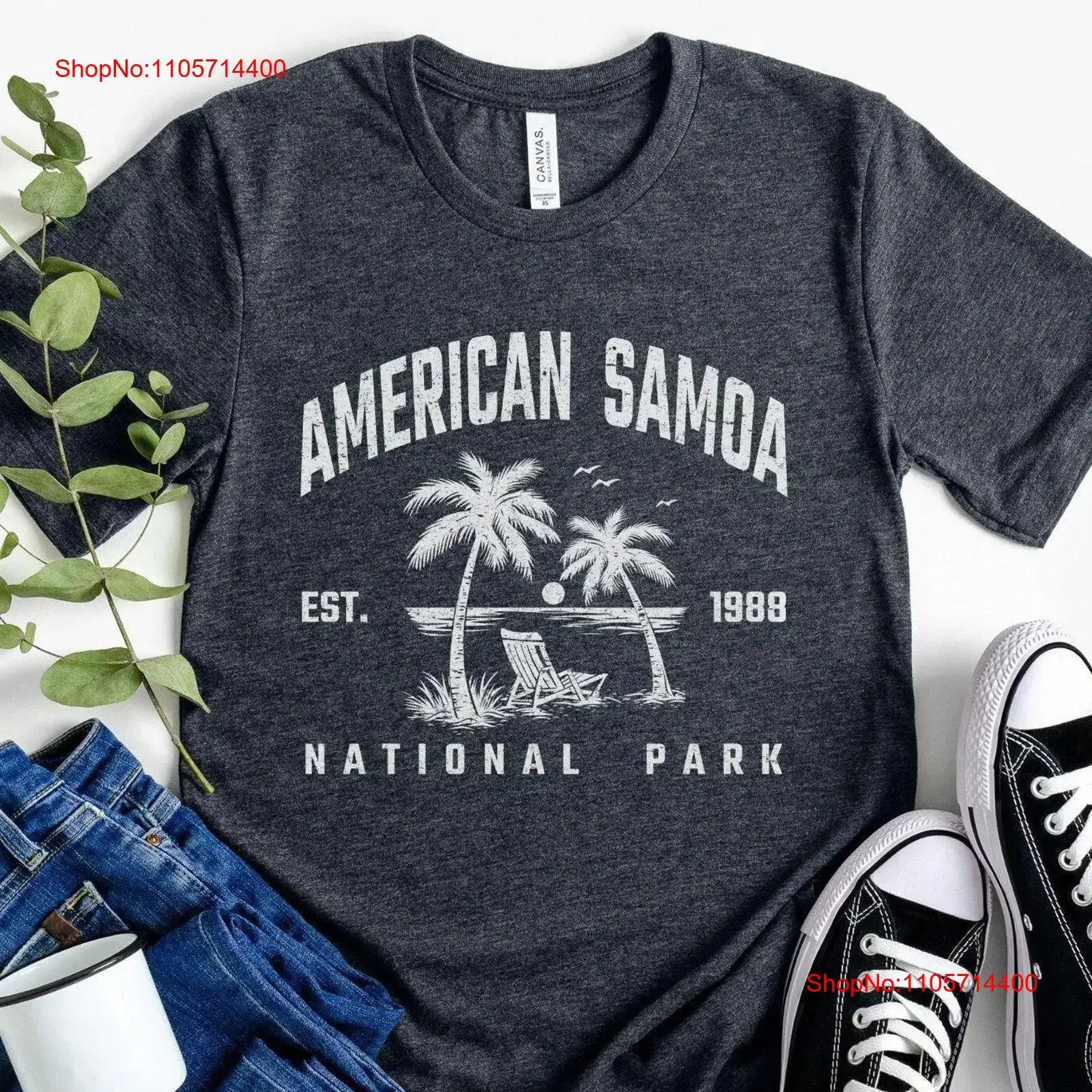 American Samoa national park T Shirt tee vintage Washed Stretched Soft Breathable designer clothes fashion Stylish