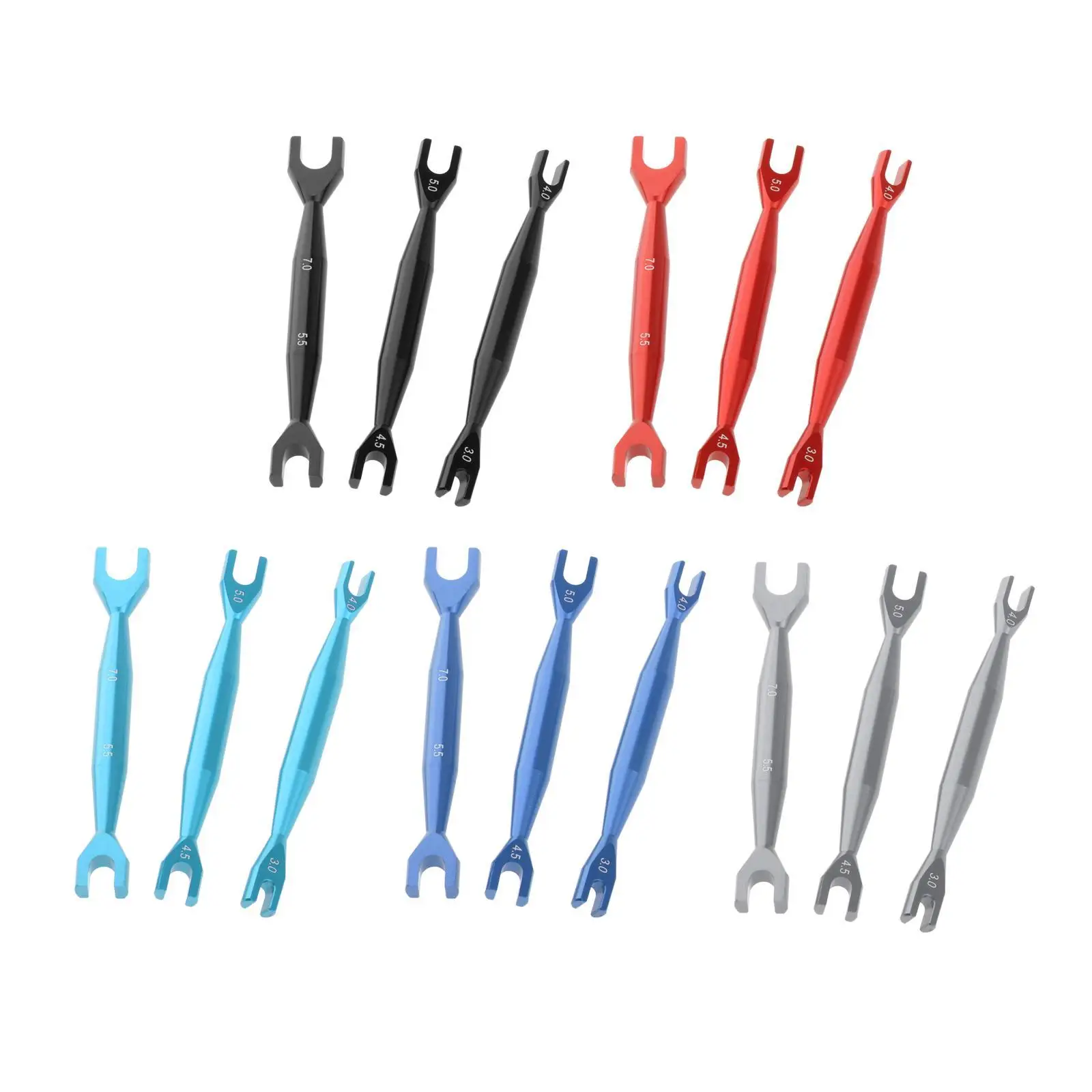 3x Small Wrench Aluminum Alloy RC Car for M3 M4 M4.5 M5 M5.5 M7 3.0mm 4.0mm