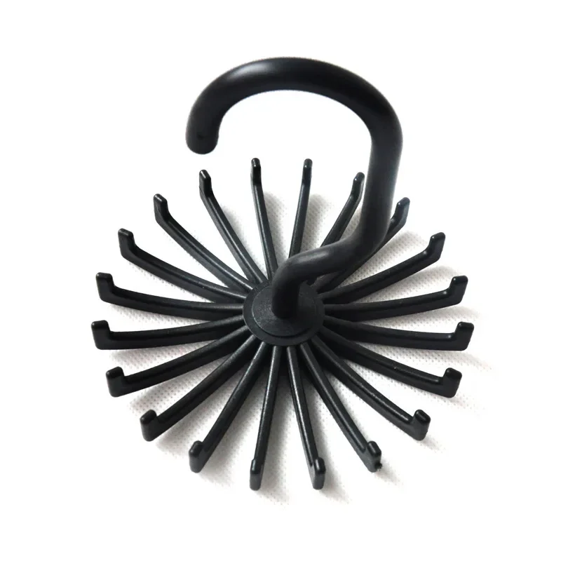 Tie Hanger Plastic Portable Tie Rack Closets Rotating Hook Holder Belt Clothes Tie Rack Storage Home Multifunction