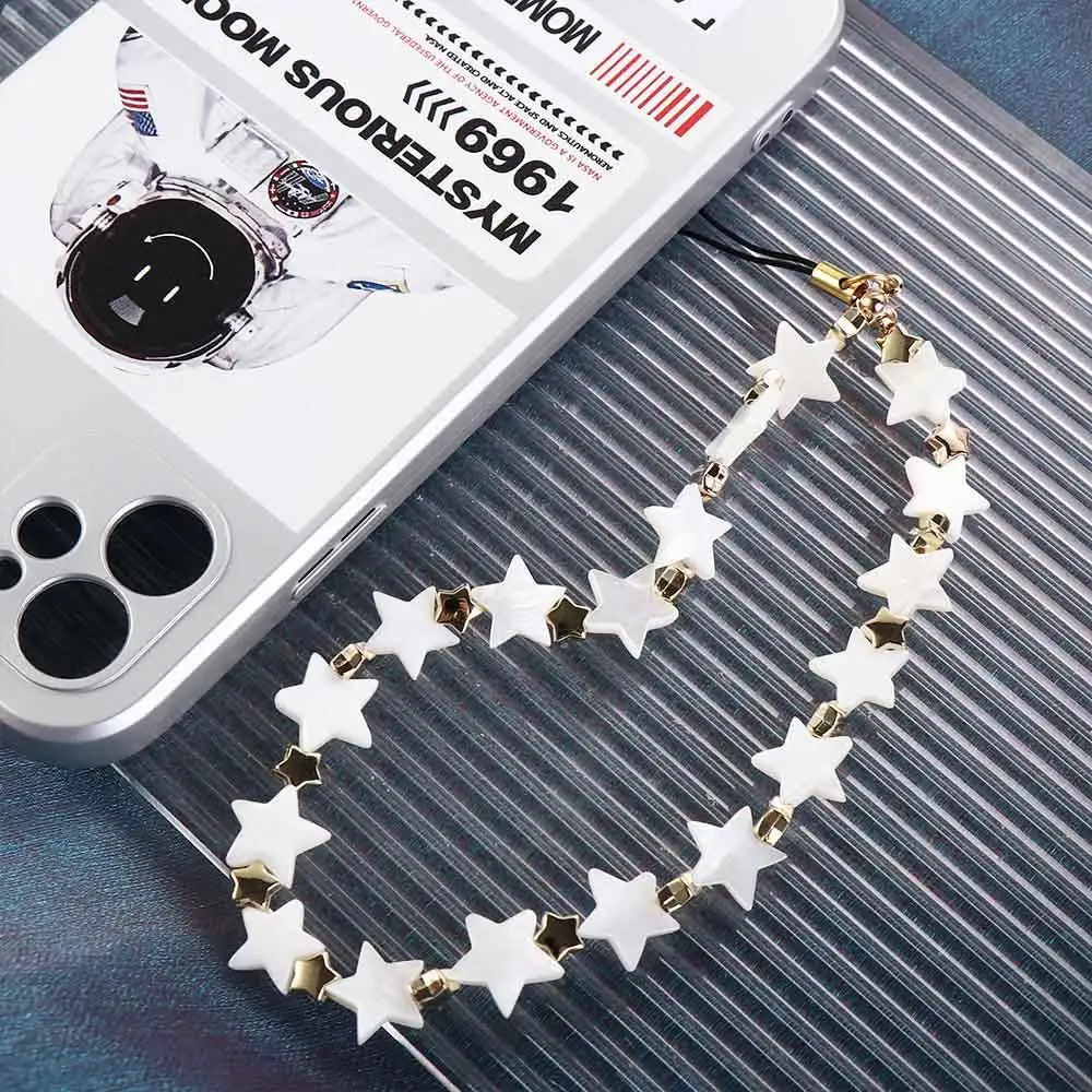 

Phone Accessories Key Chain Love Heart Shell Beaded Pendant Phone Charm Mobile Phone Chain Phone Strap Mobile Phone Lanyard