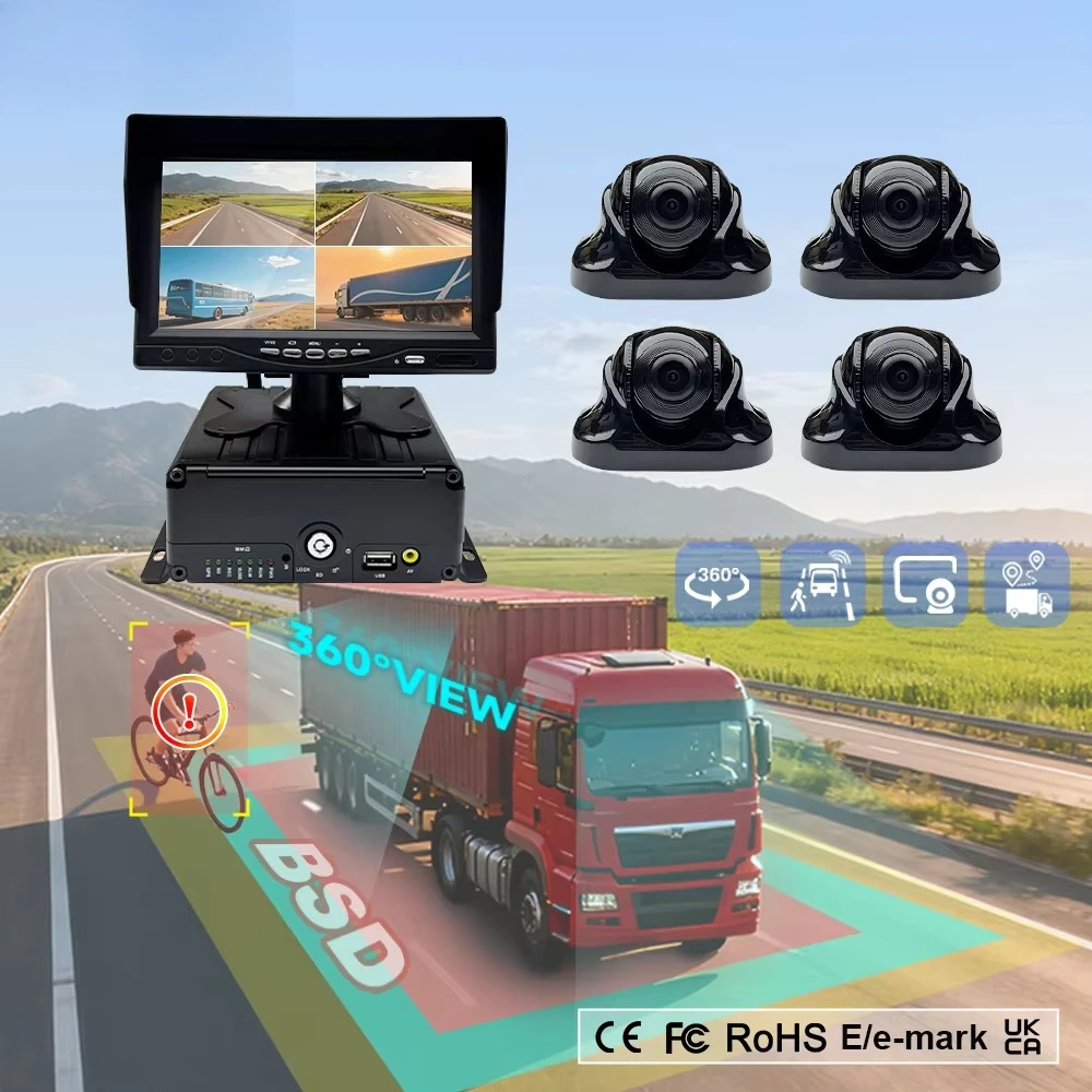 New 8 Channel 4g Wifi Video Driving Recorder 360 Mobile Dvr Car Black Box Truck Mdvr for Car Vehicle Cctv