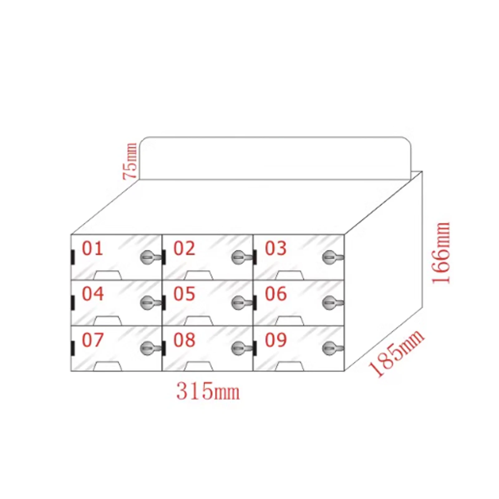 Mobile phone safe deposit box Company mobile phone storage box Mobile phone storage box with individual lock
