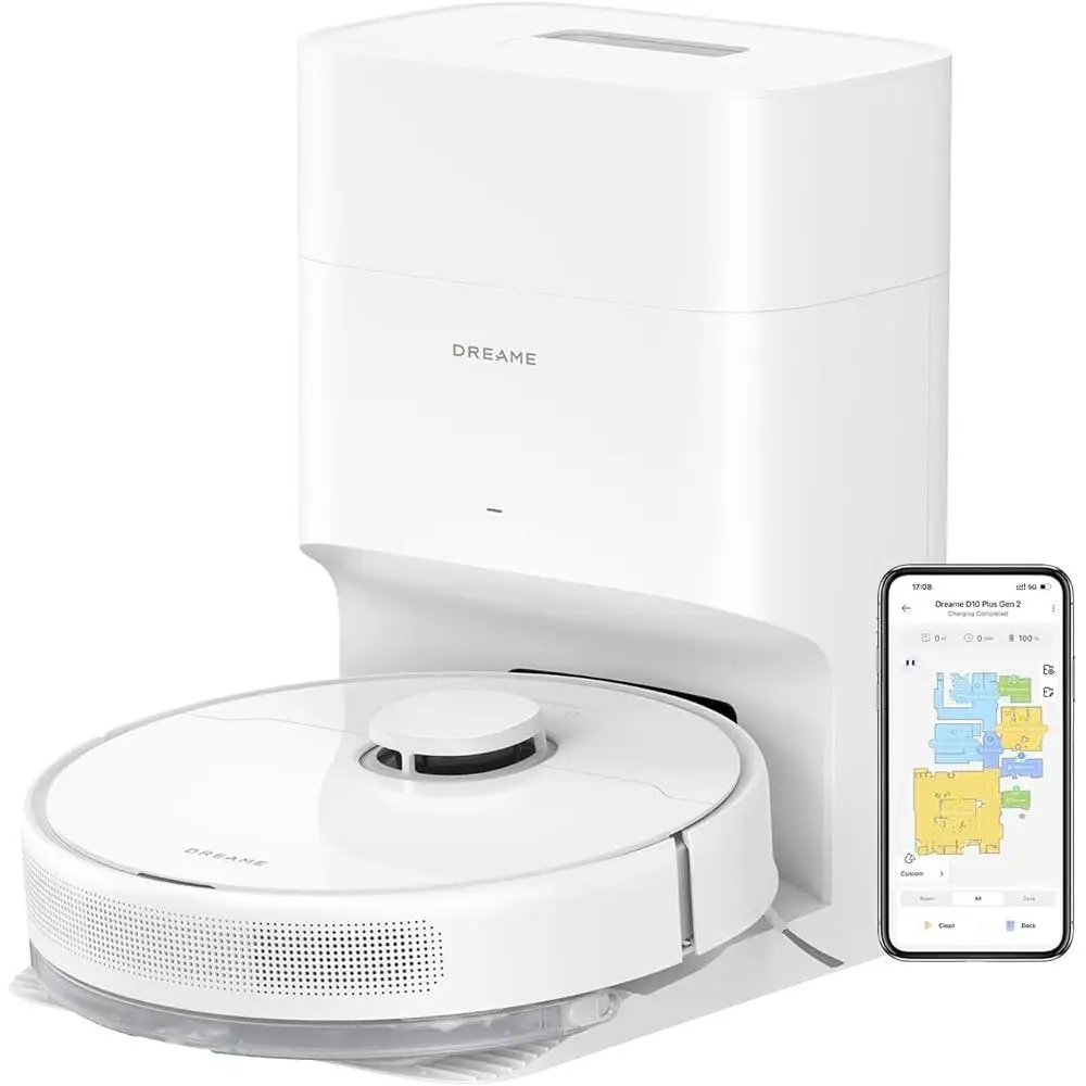 مكنسة كهربائية وممسحة ذاتية التفريغ بقاعدة 6000Pa شفط LiDAR الملاحة الذكية رسم الخرائط المضادة للتصادمات متعددة الأرضيات 2 في 1