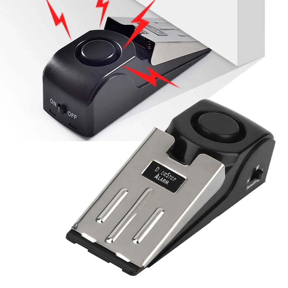 

1/2 шт., 120 дБ, громкая беспроводная дверная стоп-сигнализация для домашней безопасности, портативная дорожная сирена, звуковая охранная система оповещения