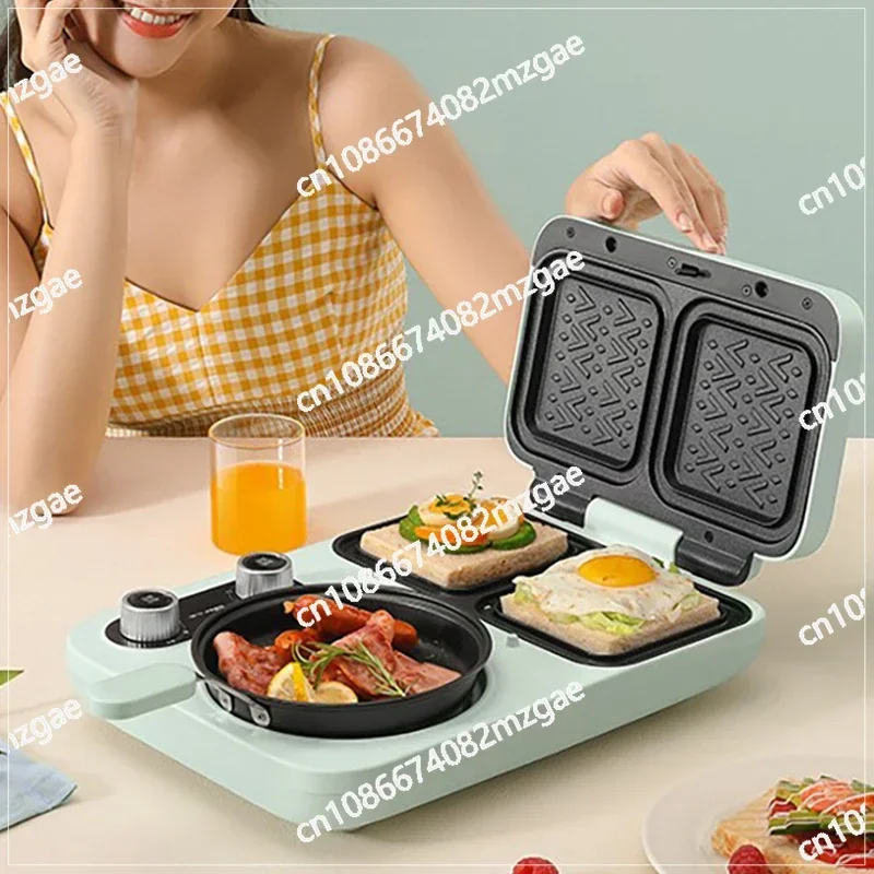 Sandwich Machine Breakfast Machine Multifunctional 3-in-1 Household Small Lazy Light Food Machine Toaster Toaster Toast