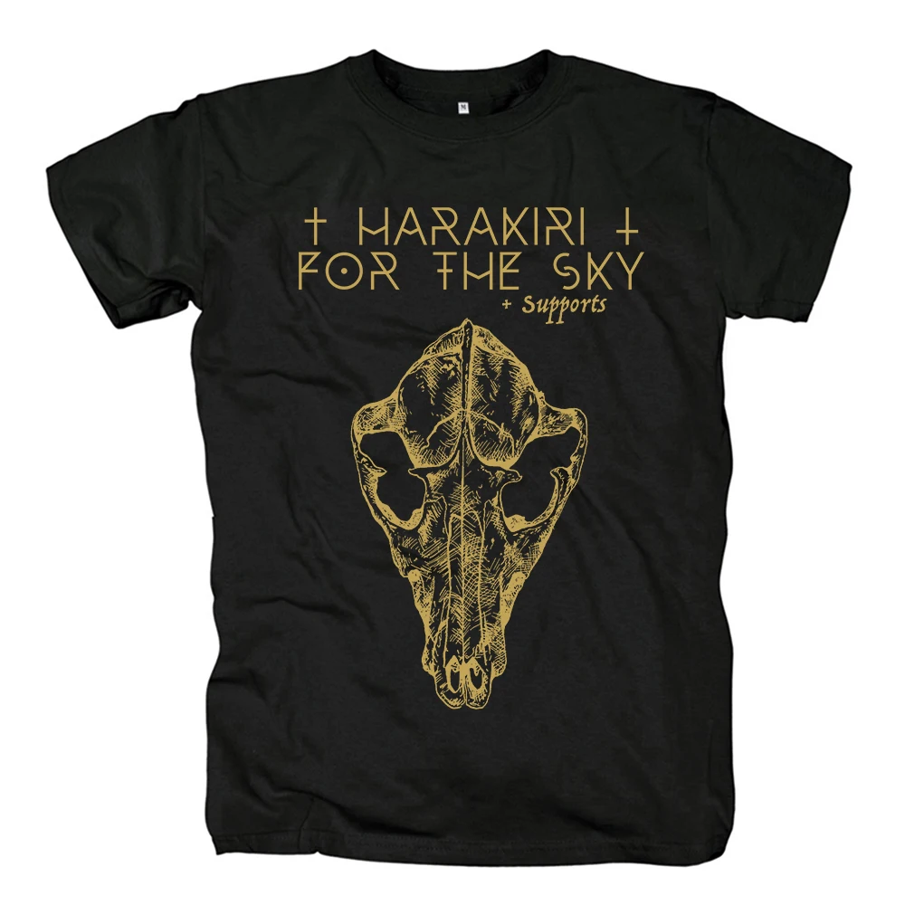 Harakiri for The Sky Rock Band Wolf Beast Men Women Short Sleeves T Shirt Black Heavy Metal Tee Tops Fitness Streetwear Hip Hop