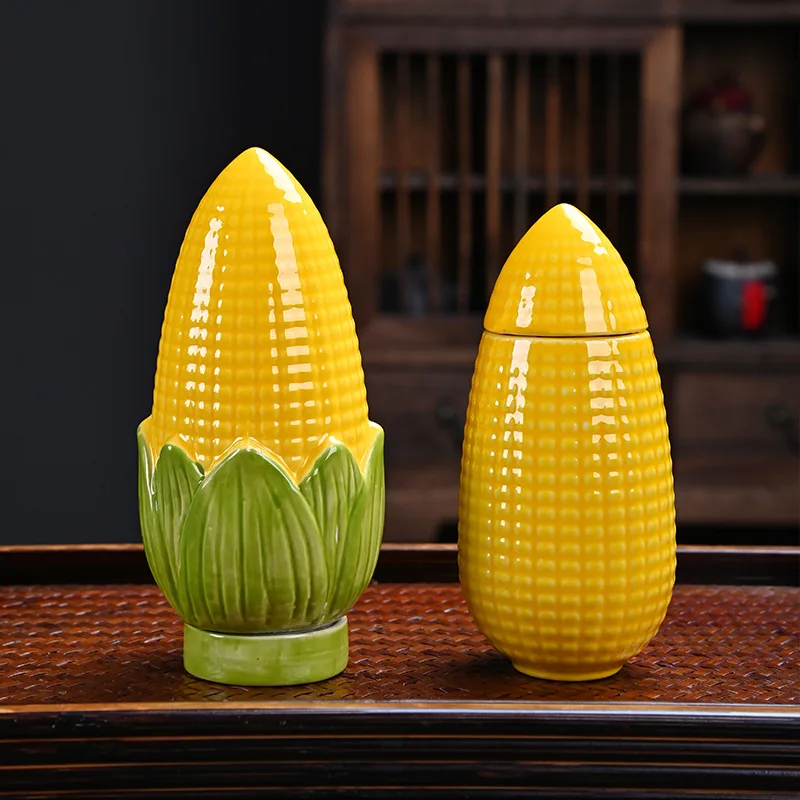 

Ceramic tea moisture-proof sealed storage pot tea container tea storage box home living room decoration