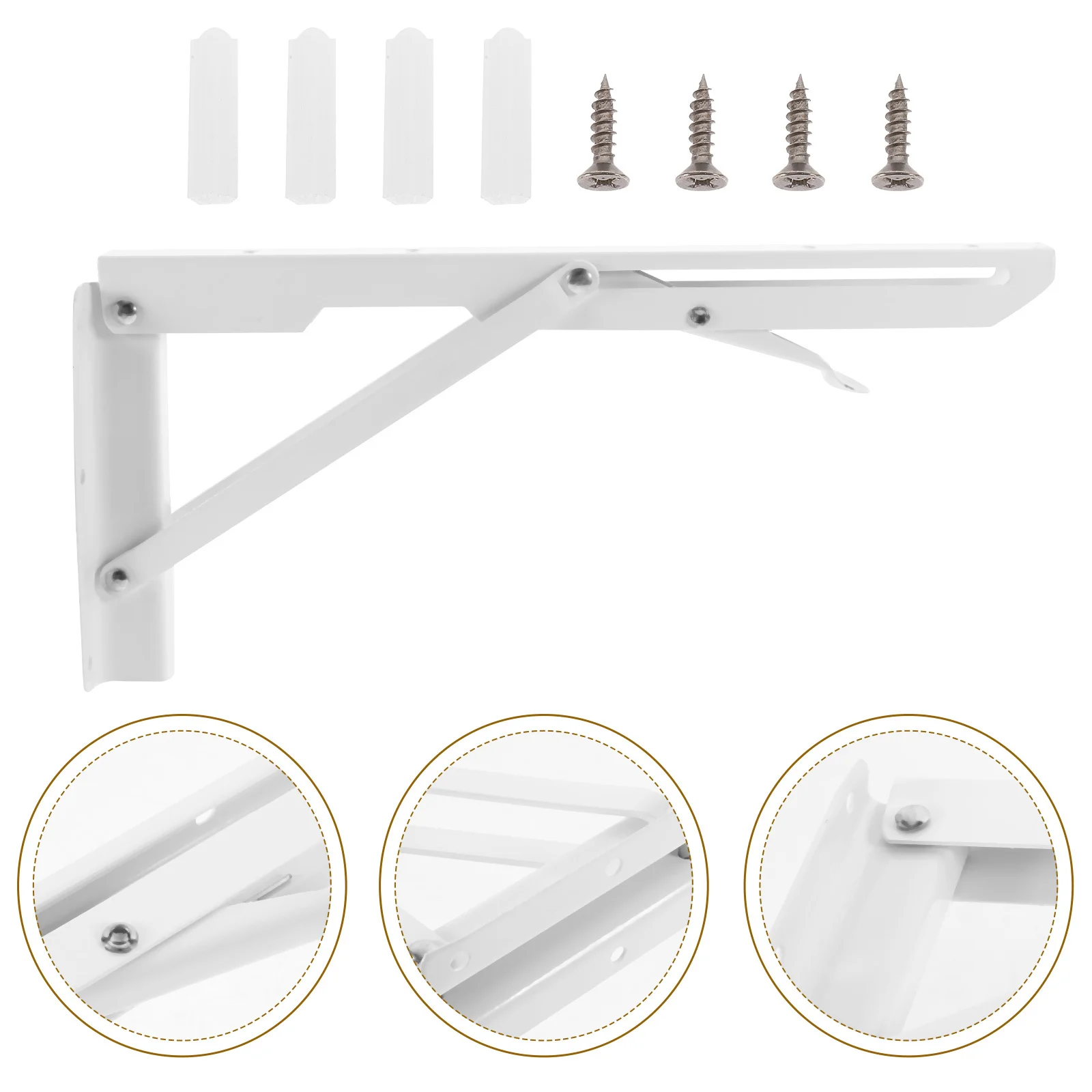 

Heavy Duty Metal Floating Shelf Brackets Sturdy Shelf Support Holder for Books Plants Decoration Home Office Support Bracket