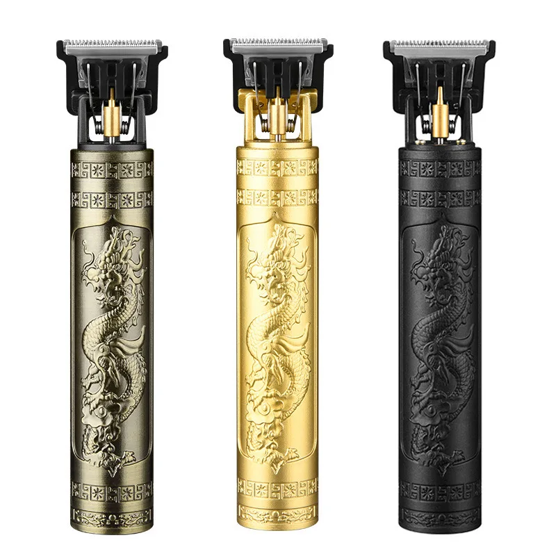 Máquina de Cortar Cabelo Elétrica T9 LCD para Homens: Aparador de Precisão para Barba e Cabelo, com Lâmina Óleo e Função de Esculpir