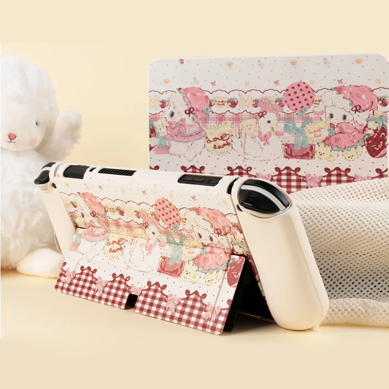 Case For Nintendo Switch OLED/NS Accessories Kawaii Lamb Protective Shell Joycon Case For Switch Accessories Console Game