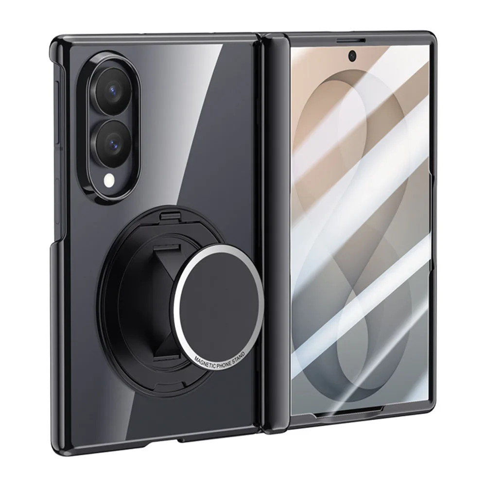 360 Spin Magnet Stand Case for Samsung Galaxy Z Fold 8/Fold 8 Wide Hinge Protection Magnetic Charging Kickstand Ring Holder