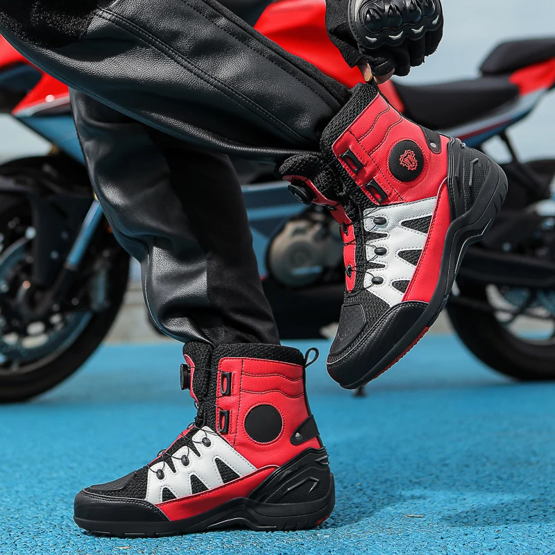 

Motorcycle protective boot unisex four season fashion breathable non slip wear-resistant comfort road cross-country riding boots