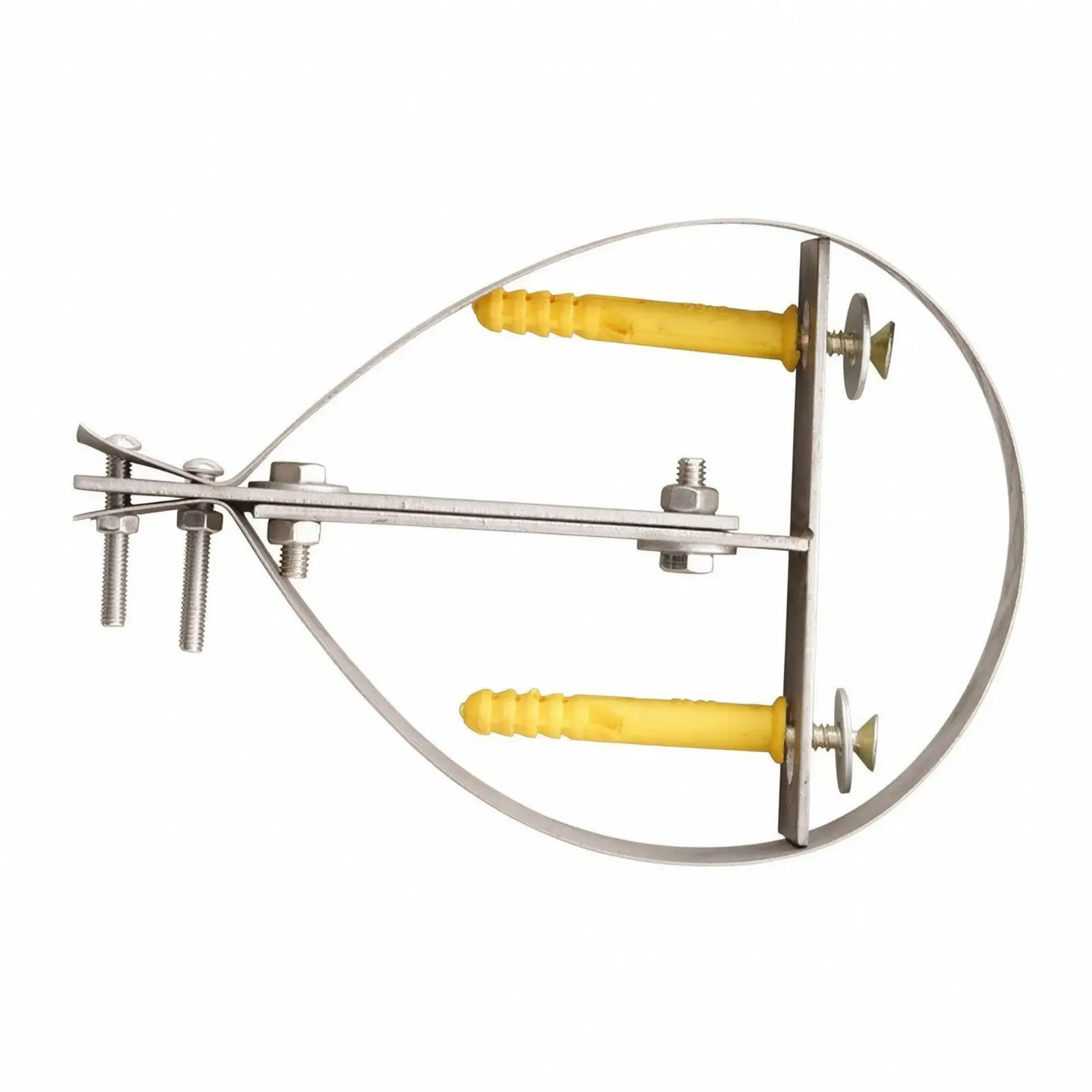 Wall Fixing Chimney Support Bracket Adjustable Pipe Clamp for Boiler Flue Ventilation Duct Stove Exhaust Steel Mount