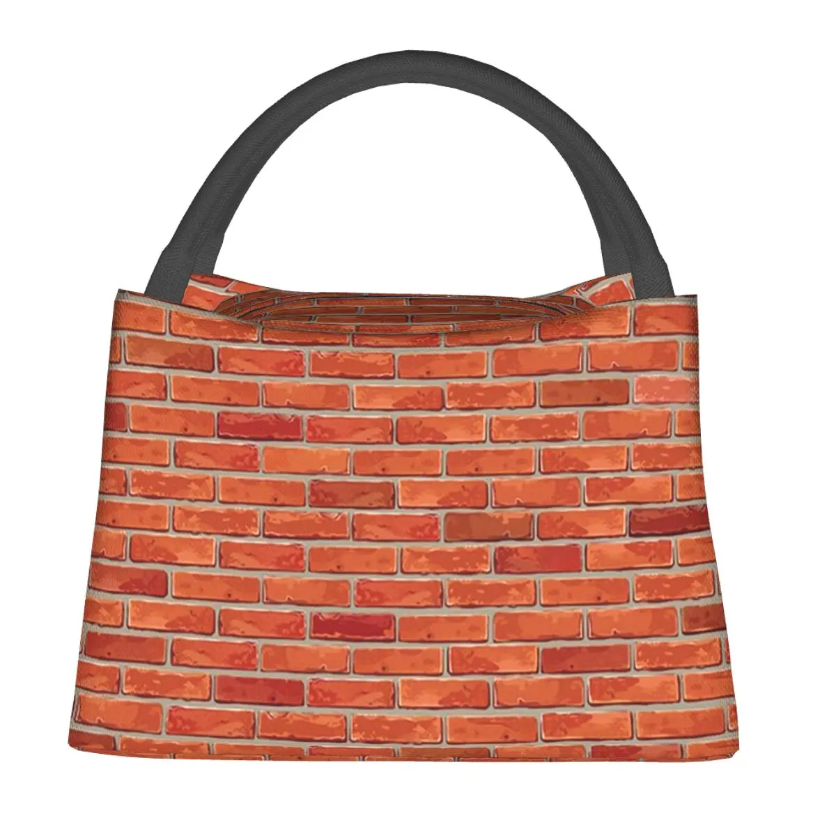 Red Brick Wall Insulated Lunch Bag for Women Children Leakproof Food Boxes Thermal Lunch Box Tote