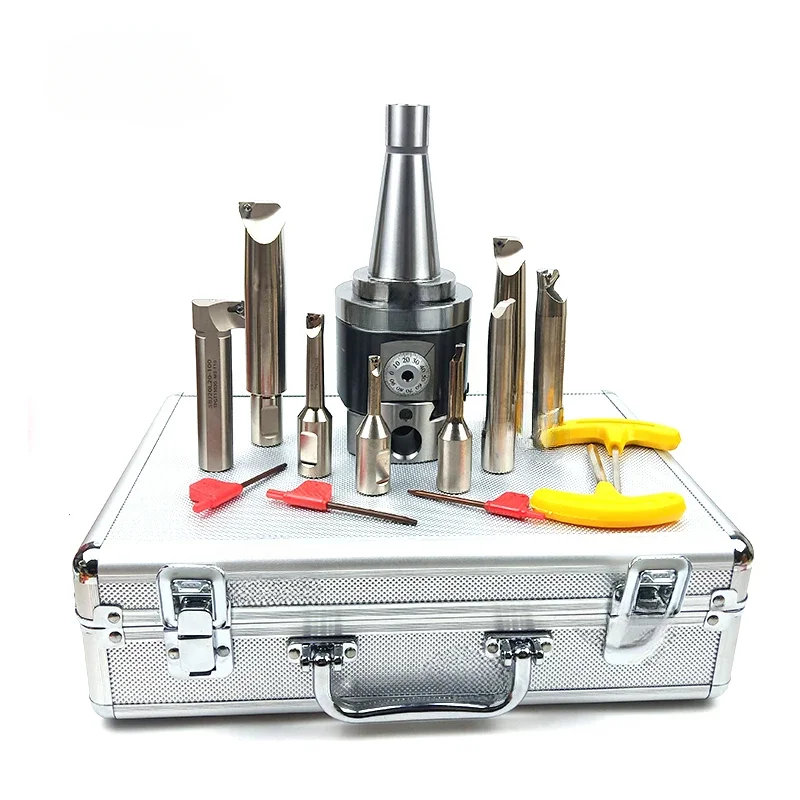 boring-tool-suit NBH2084 fine boring head NT40 tool Holder + 8pcs 20mm Boring Bar Boring rang 8-280mm Tool Set