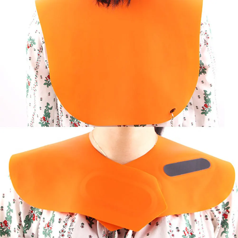 

1Pcs Silicone Haircut Cape Lightweight Waterproof Soft Hair Stylist Gown Barber Apron Wai Cloth Orange Haircut Cape