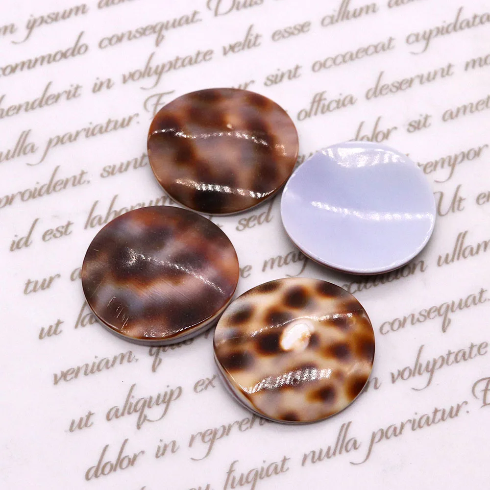 Charming Women's Ring Jewelry Irregular Shell Beads Leopard Print Non-Porous Loose Beads Natural Freshwater Shells Accessories