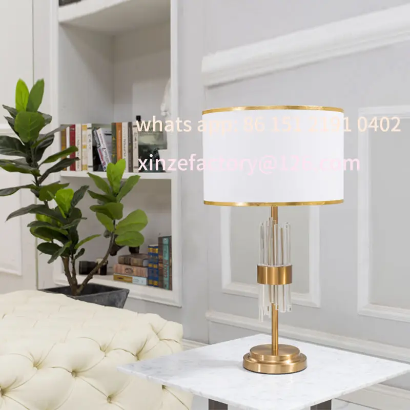 Customizable winter luxury crystal table lamp  bedside lamp European small luxury American living room simple and warm mas