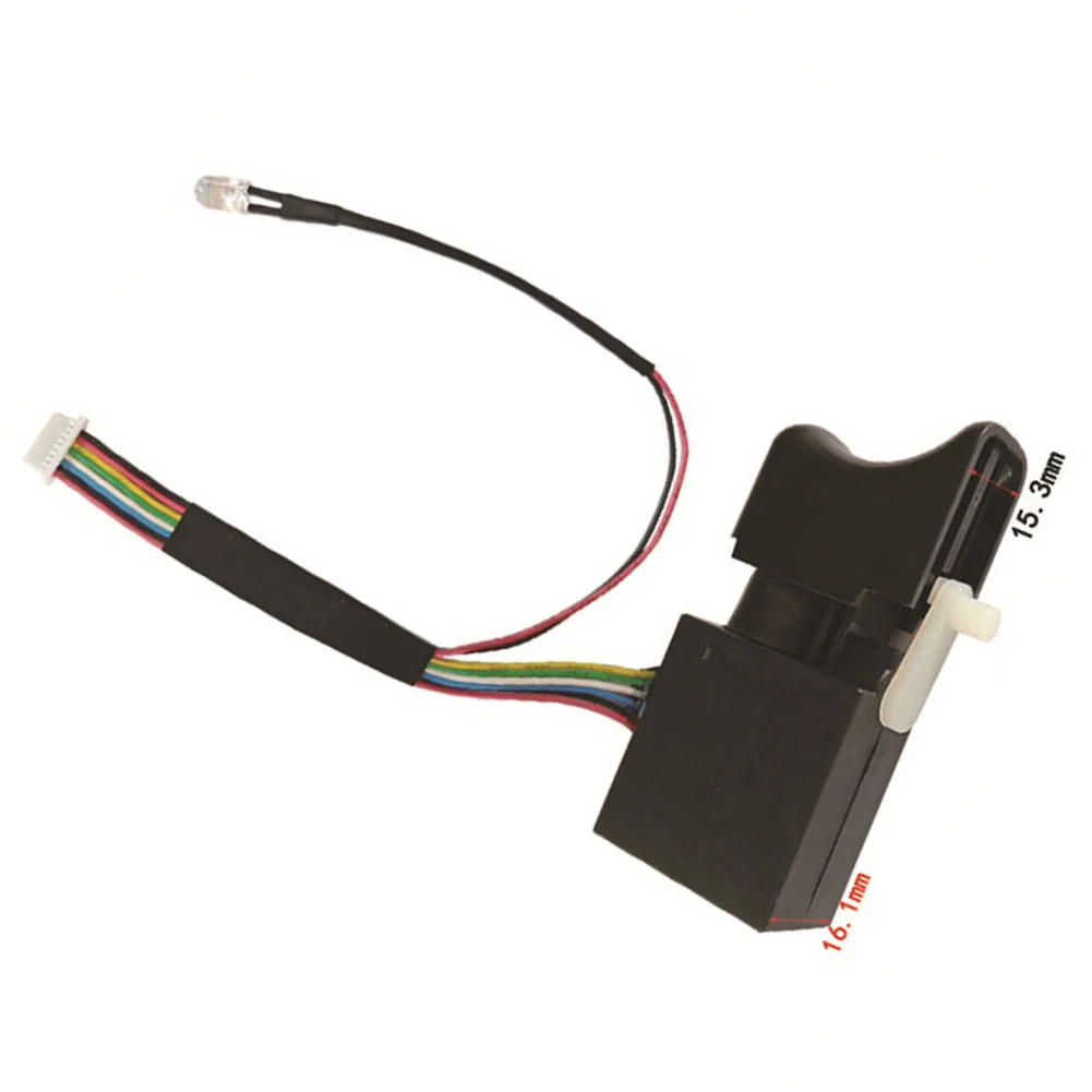1pc Electric Drill Switch With Light Push Button Trigger Switch For A3/2106 Cordless Electric Wrench Power Tool Parts