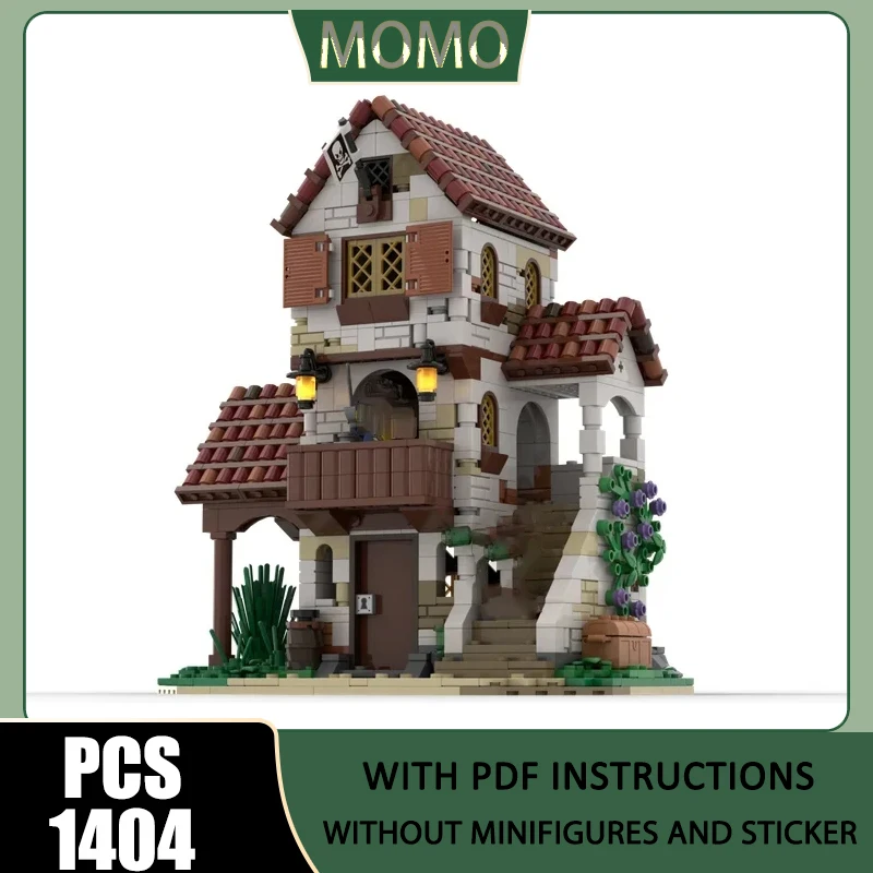 

Moc Building Blocks Pirates Inn (Pirates Series #7) Model Technology Bricks DIY Assembly Holiday Construstion Toy Set Gifts