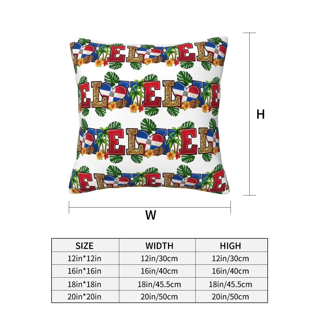 Flag Of The Dominican Republic Square Pillowcase Pillow Cover Cushion Decor Comfort Throw Pillow for Home Car