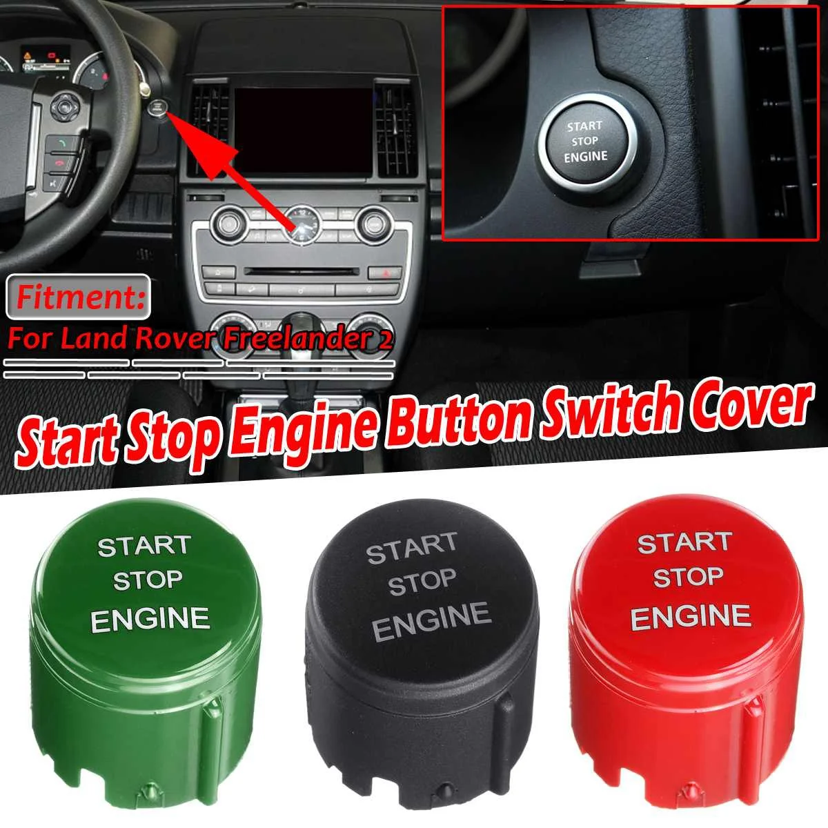 Start Stop Engine Switch Push Button Cover for Land Rover Freelander 2 2010-2015