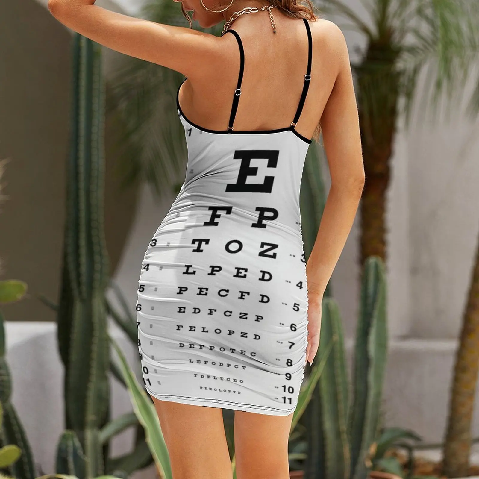 Snellen Eye Chart Sling Dress Dress woman elegant women's dresses for wedding sexy dress