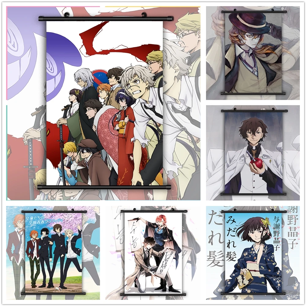 Canvas Painting for Bedroom Home Decor Animation  Bungou Stray Dogs Dazai Chuuya Atsushi Wall Art Prints Posters Decor Pictures