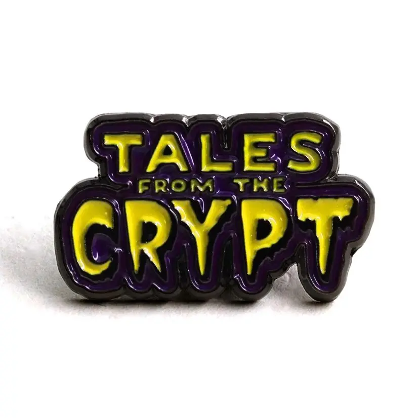 Contos de Thecrypt Logo Esmalte Pin Clássico Horror Série de Televisão Broche Ghouls Fãs Presente Crachá Acessório de Decoração Assustador