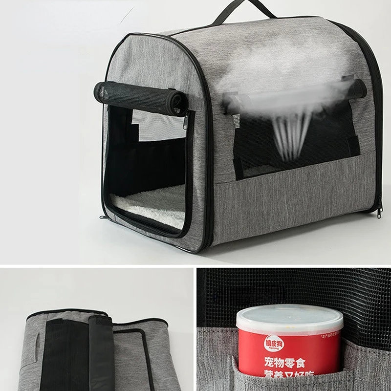 Imagem -04 - Portátil Dog Carrier Bolsa Pet Car Travel Crates Veículo Folding Soft Bed Dobrável Kennel House