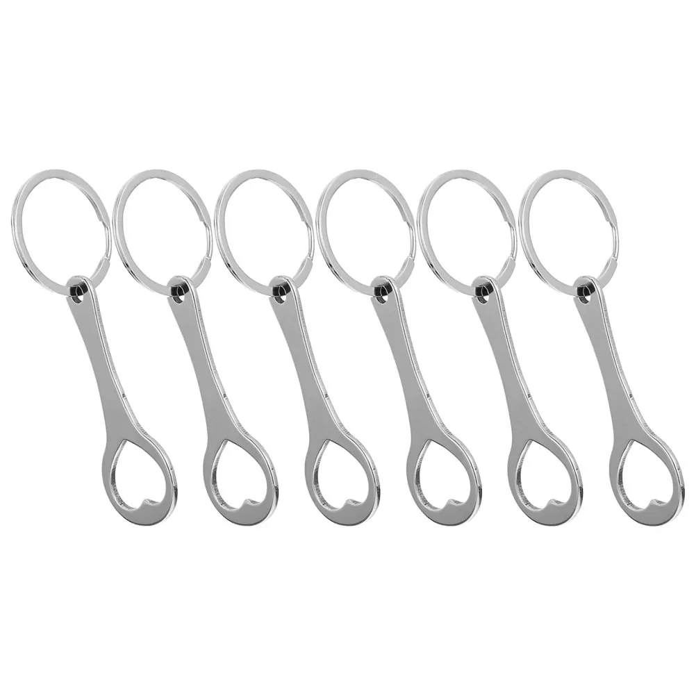 

6pcs Shopping Trolley Token Keychains Zinc Alloy Portable Small Rings Detachable Tokens For Cart Coins Key Ring Decor