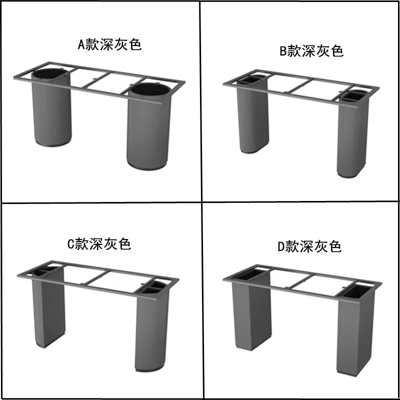 أرجل طاولة من الحديد المطاوع، شبه بيضاوية، طاولة شاي لطاولة الطعام، قاعدة رخامية لدعم أقدام الطاولة #4