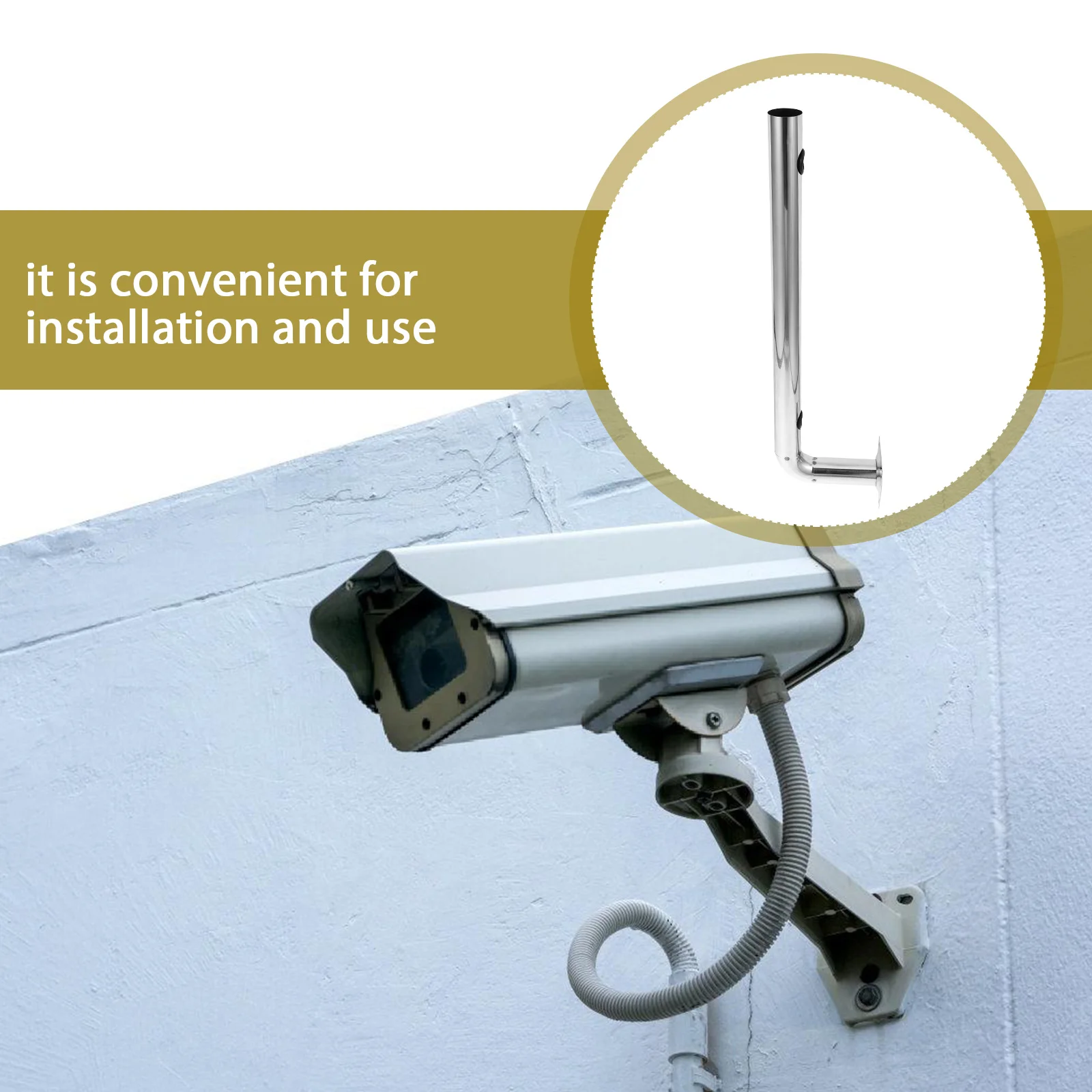 

Wireless Bridge Antenna Mount Pole Bracket Stainless Steel Outdoor Antenna Bracket Mounting Pole Stable Installation