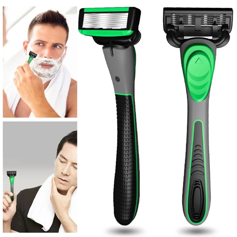 Manual Razor For Men 7-Layer Blade Shaving Knife with Replaceable Blades No Skin Damage Blades Shaver Hair Removal Knife