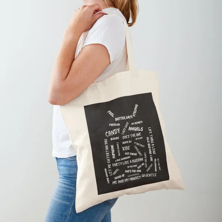 

Robbie Williams Song Titles Black Sleeveless Top Tote Bag Shopper shopper bags Big bag Women's bag