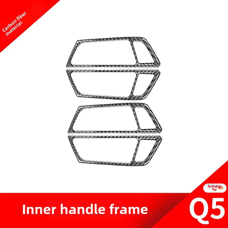 

Suitable for Audi10-18YearQ5Modified Interior Door Handle Decoration Frame StickerQ5Carbon Fiber Interior Modification