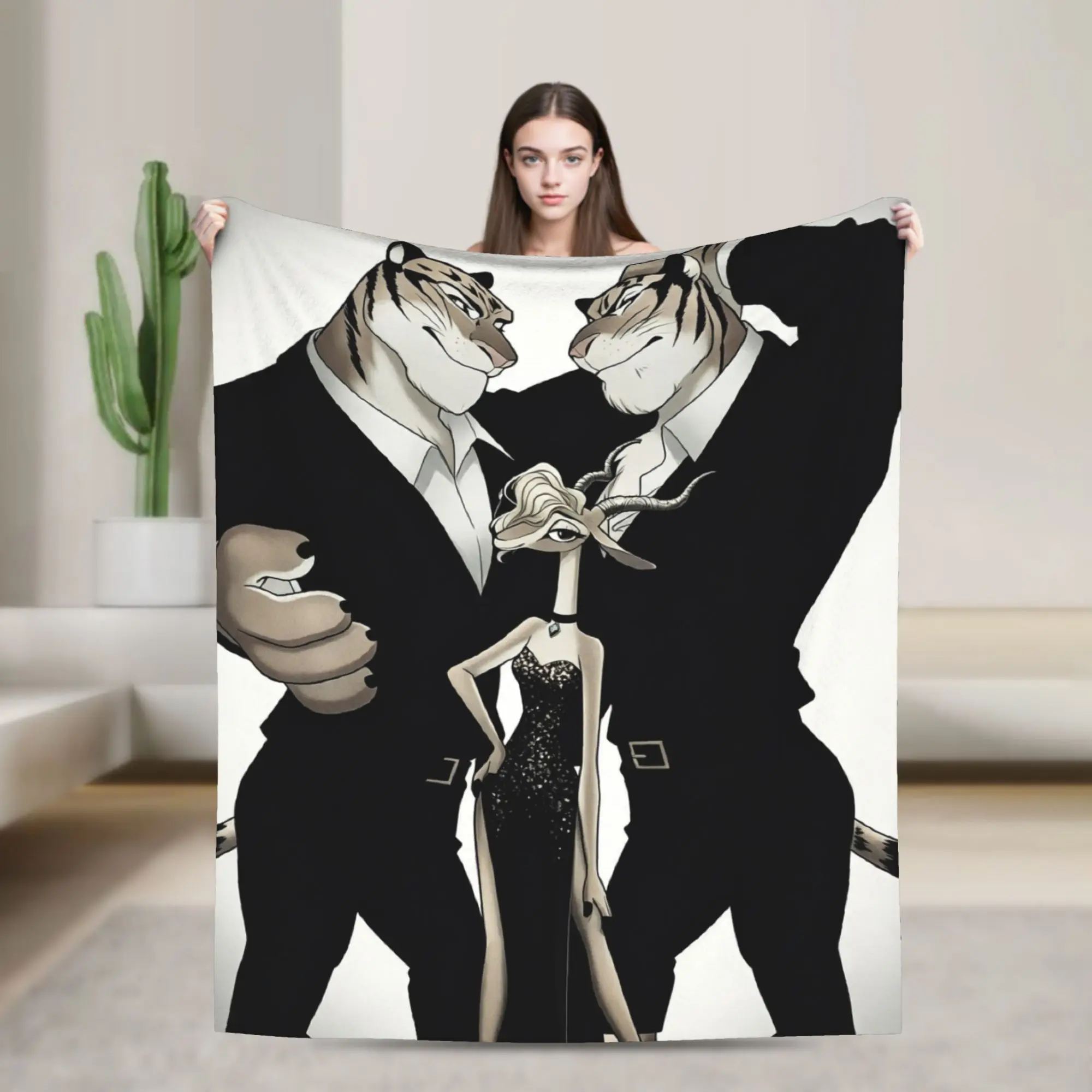 Zoo Gazelles Shakiras Singer Blanket Coral Fleece Plush Halloween Xmas Multi-function Thin Throw Blankets for Bedding Rug Piece