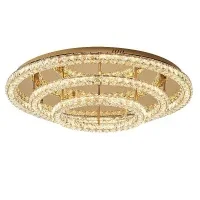 American Fabric E14 Candle Chandelier Retro Gold 6 Head