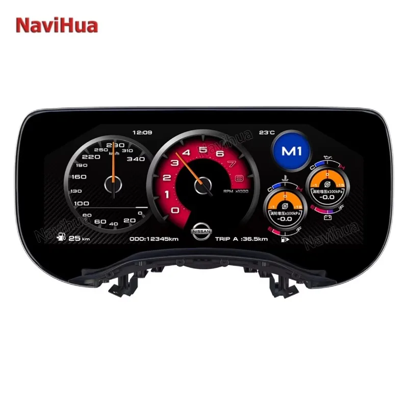 26 Style New Digital Cluster Virtual Cockpit LCD Digital Dashboard For Nissan 350Z 2003-2009 Auto Meter Speedometer Gauge Clust