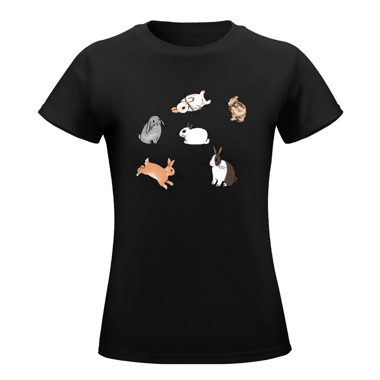 Bunnies T-Shirt summer clothes hippie clothes tight shirts for Women