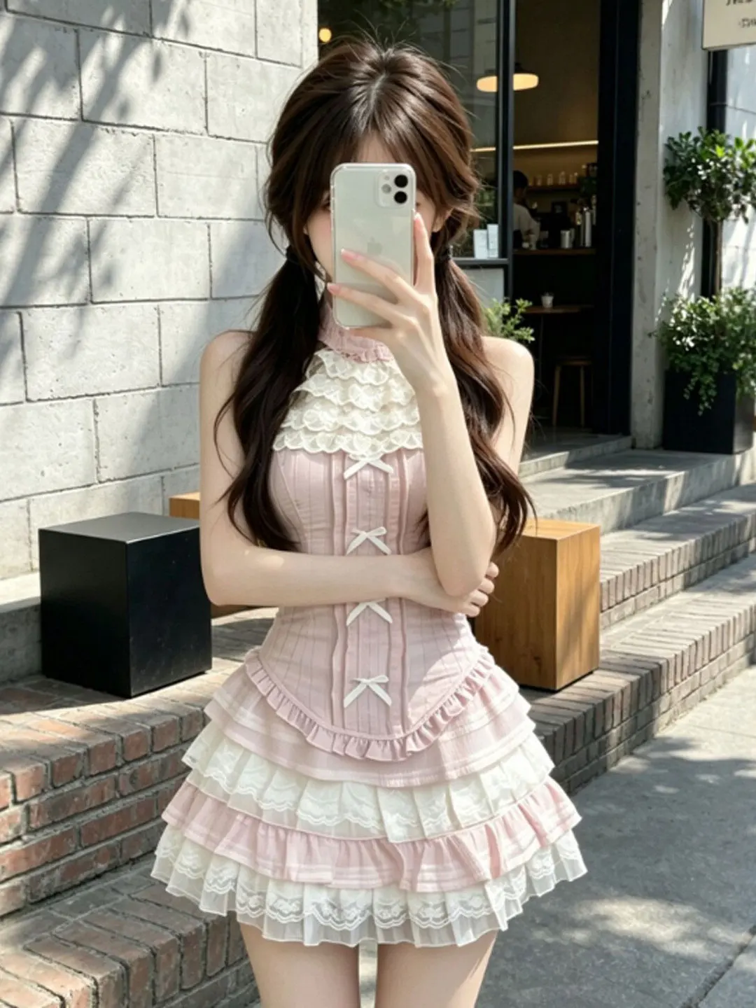 

Unique Cake Skirt And Gentle Wind Unique Two-Piece Set Anti-Aging Summer Collection Comfortable Casual Style Cotton Material