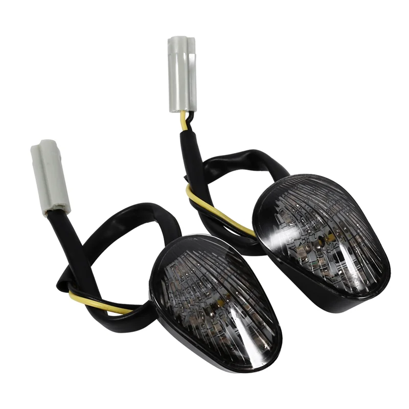

AS57-1 Pair Amber LED Turn Signal Light Indicator Lamp Flush Mount For Yamaha YZF R1 R6 R6S Smoke