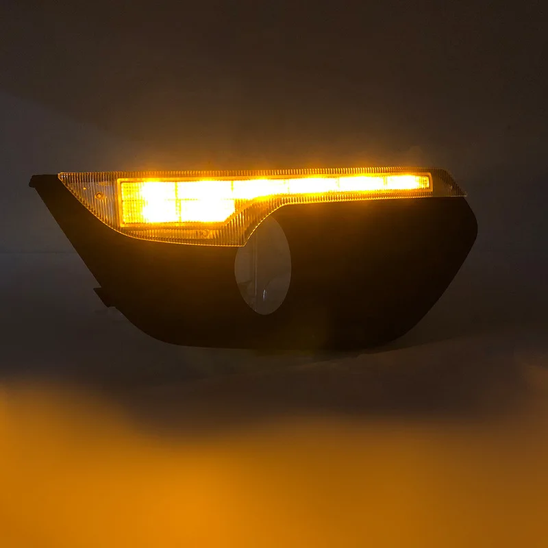 Car DRL For Changan CS35 2012 2013 2014 2015 2016 Front Bumper LED Daytime Running Light Fog lamp cover with turn signal