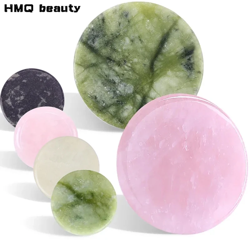 Glue Pallet Eyelashes Extensions Pink Green Jade Stone Reusable False Eye Lashes Adhesive Pallet Pad Holder Makeup Accessories