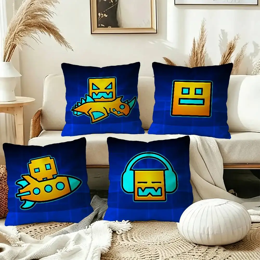 Game G-Geometry D-Dash-s Personalized Pillow Cover Kids Bedroom Wild Party Decor Pillowcase kid Birthday shower Gift