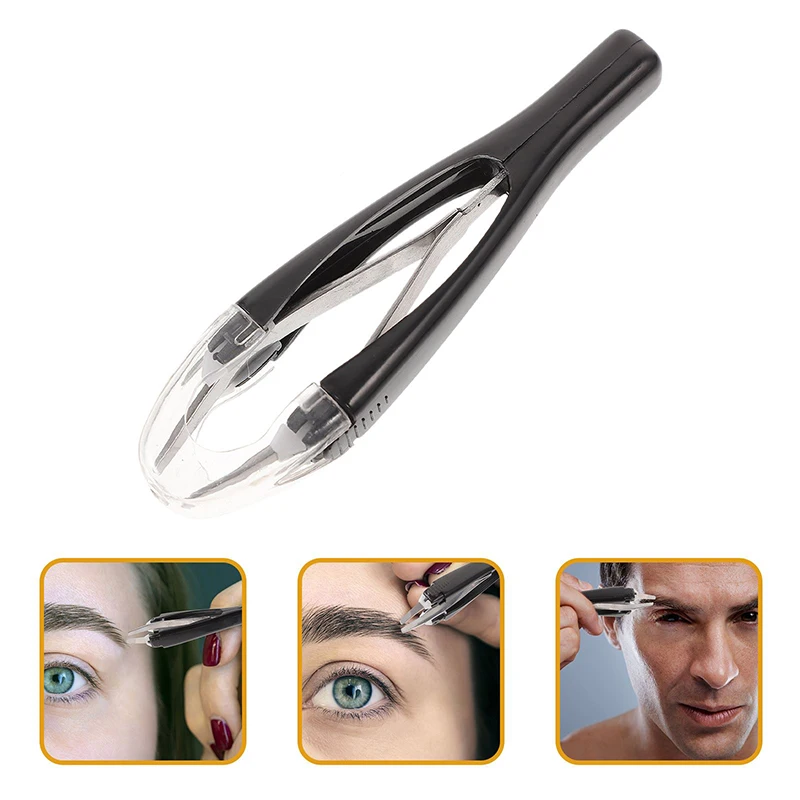 Nouvelle pince à sourcils rétractable automatique en acier inoxydable anti-rouille pour l'épilation du visage et de la barbe, outil de beauté et de maquillage