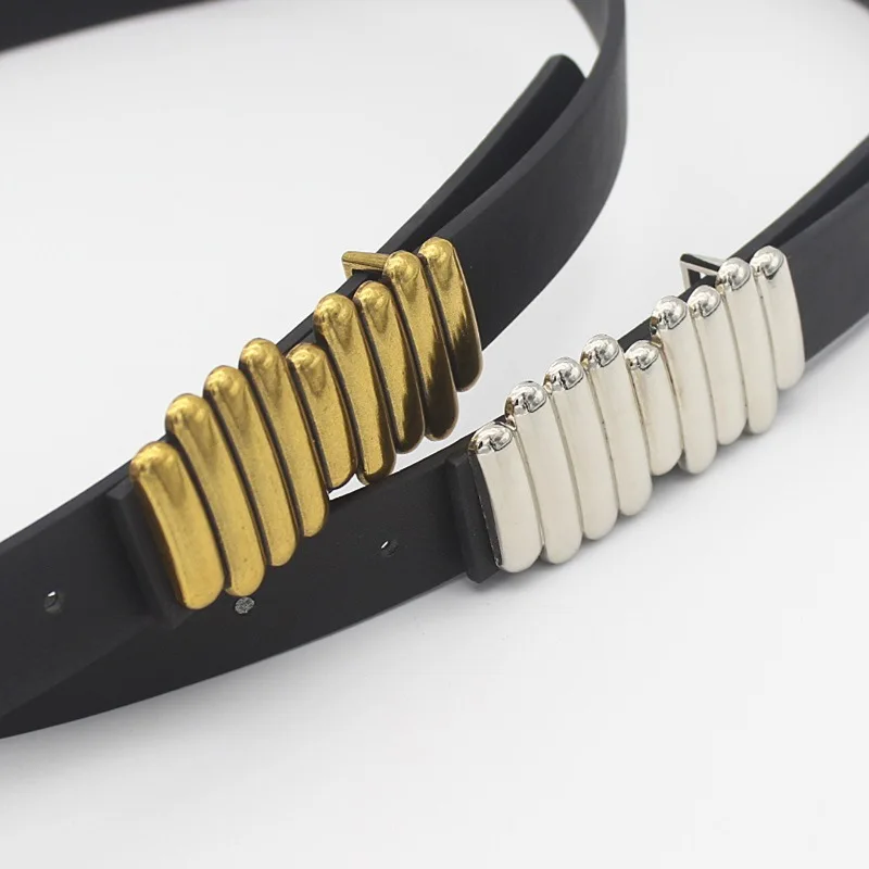 حزام نسائي عصري - لهجة سبائك ذهبية عتيقة، حزام خصر قابل للتعديل لملابس غير رسمية ومكتبية، مثالي للسراويل وفساتين ماكسي #5