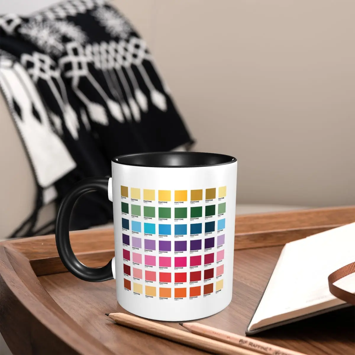 

Shades Of Pantone Colors Mug Funny Ceramic Coffee Cups Tea Mugs Milk Cup Drinkware Gifts for Friends