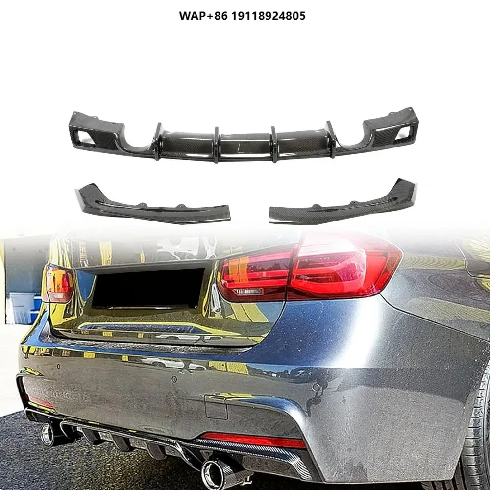 

F30 Carbon Fiber Rear Bumper Diffuser with Splitter for B-MW F30 F31 F35 335i 318i 320i 328i 330i M Sport 2013-2018